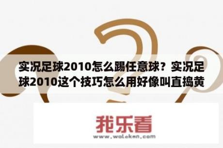 实况足球2010怎么踢任意球？实况足球2010这个技巧怎么用好像叫直捣黄龙？