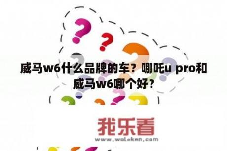 威马w6什么品牌的车？哪吒u pro和威马w6哪个好？