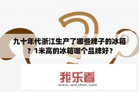 九十年代浙江生产了哪些牌子的冰箱？1米高的冰箱哪个品牌好？