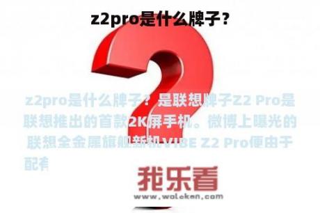 z2pro是什么牌子？