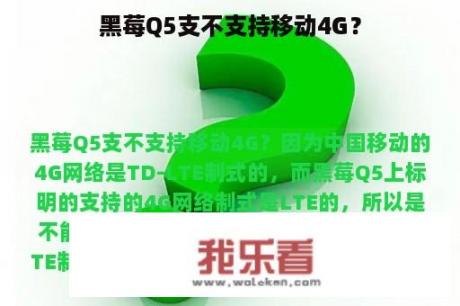 黑莓Q5支不支持移动4G？