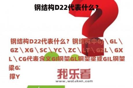 钢结构D22代表什么？