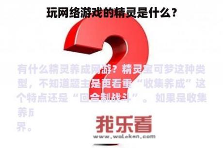 玩网络游戏的精灵是什么？