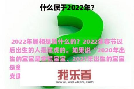 什么属于2022年？