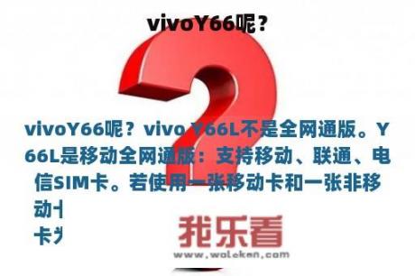 vivoY66呢？