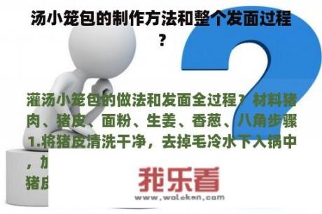 汤小笼包的制作方法和整个发面过程？