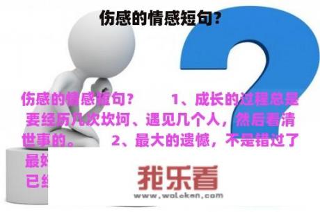 伤感的情感短句？