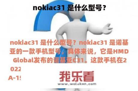 nokiac31 是什么型号？