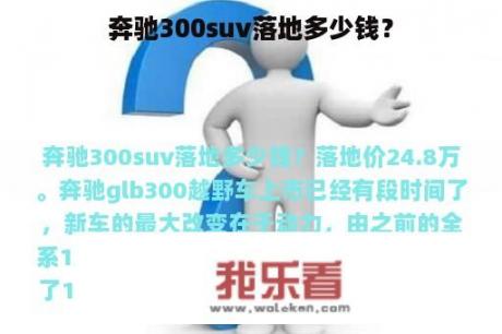 奔驰300suv落地多少钱？