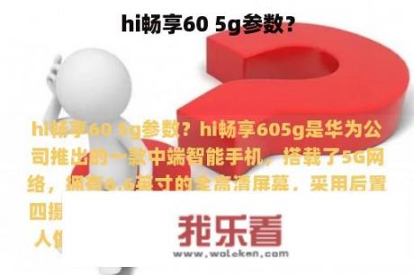 hi畅享60 5g参数？