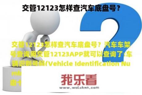 交管12123怎样查汽车底盘号？