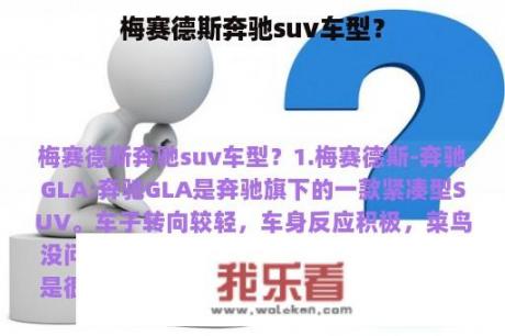 梅赛德斯奔驰suv车型？