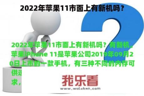 2022年苹果11市面上有新机吗？