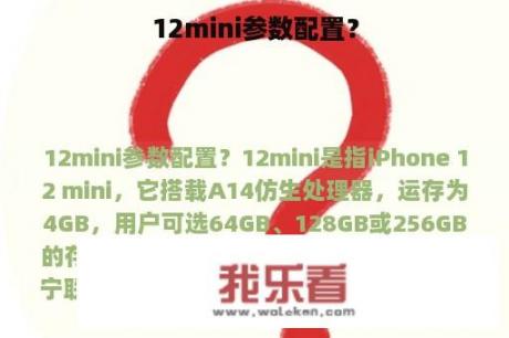 12mini参数配置？