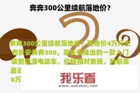 奔奔300公里续航落地价？