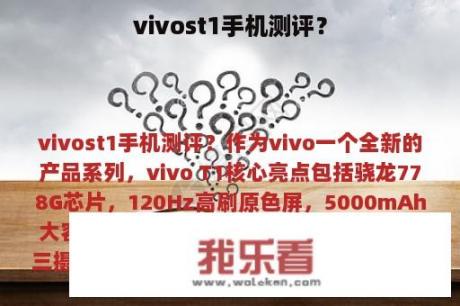 vivost1手机测评？