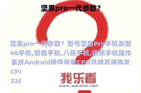 坚果pro一代参数？