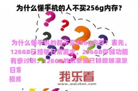 为什么懂手机的人不买256g内存？