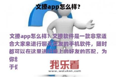 文撩app怎么样？