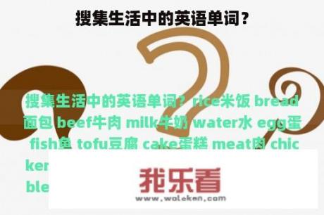 搜集生活中的英语单词？