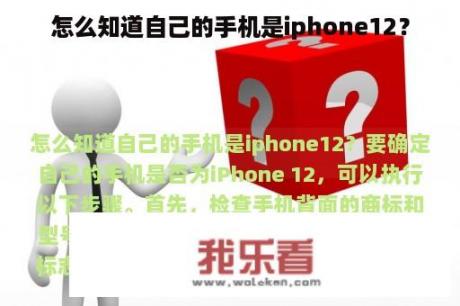 怎么知道自己的手机是iphone12？