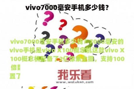 vivo7000毫安手机多少钱？