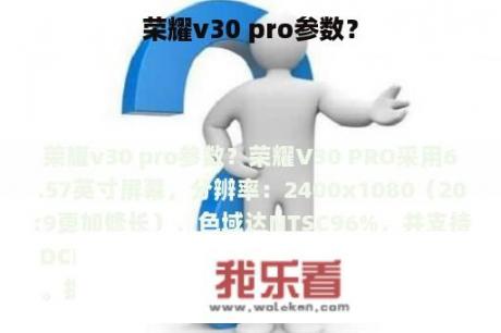 荣耀v30 pro参数？