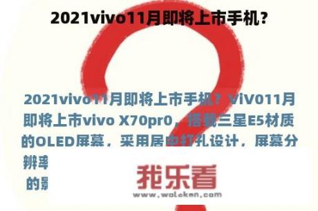 2021vivo11月即将上市手机？