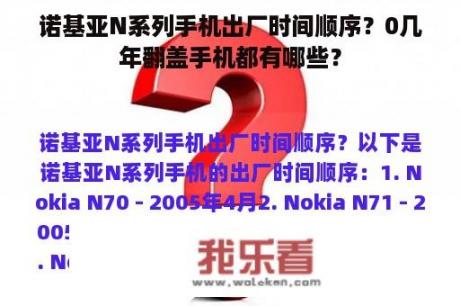 诺基亚N系列手机出厂时间顺序？0几年翻盖手机都有哪些？