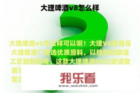 大理啤酒v8怎么样