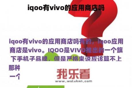 iqoo有vivo的应用商店吗