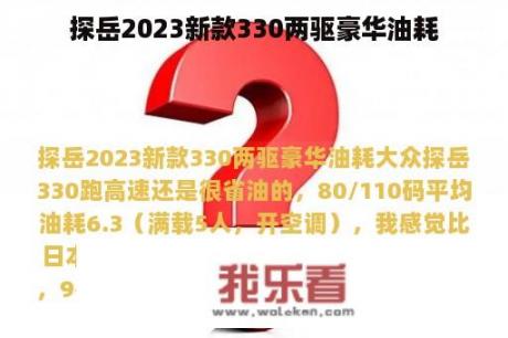 探岳2023新款330两驱豪华油耗