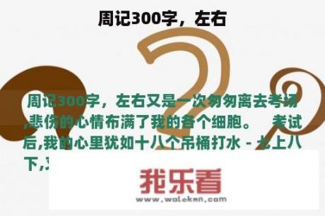 周记300字，左右