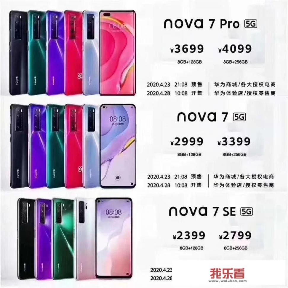 华为nova7全系列价格出来了，大伙觉得香不香？_华为nova7pro5g手机多少钱