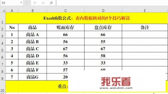 在excel中核对两组数据差异除了用vlookup还有没有别的快速方法