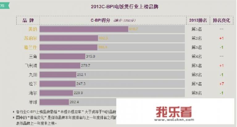 2013电饭煲销量排名？哪位晓得？