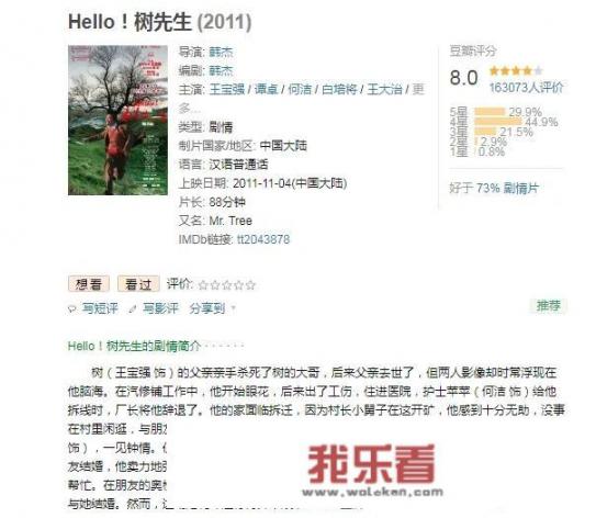 hello树先生电影豆瓣评分？