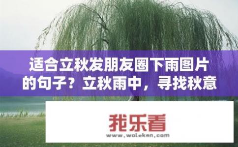 适合立秋发朋友圈下雨图片的句子？立秋雨中，寻找秋意何在？立秋骤雨绵绵，何处寻觅秋意浓?