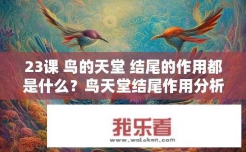 23课 鸟的天堂 结尾的作用都是什么？鸟天堂结尾作用分析，为何作者以此为题，并揭示其深刻主题?