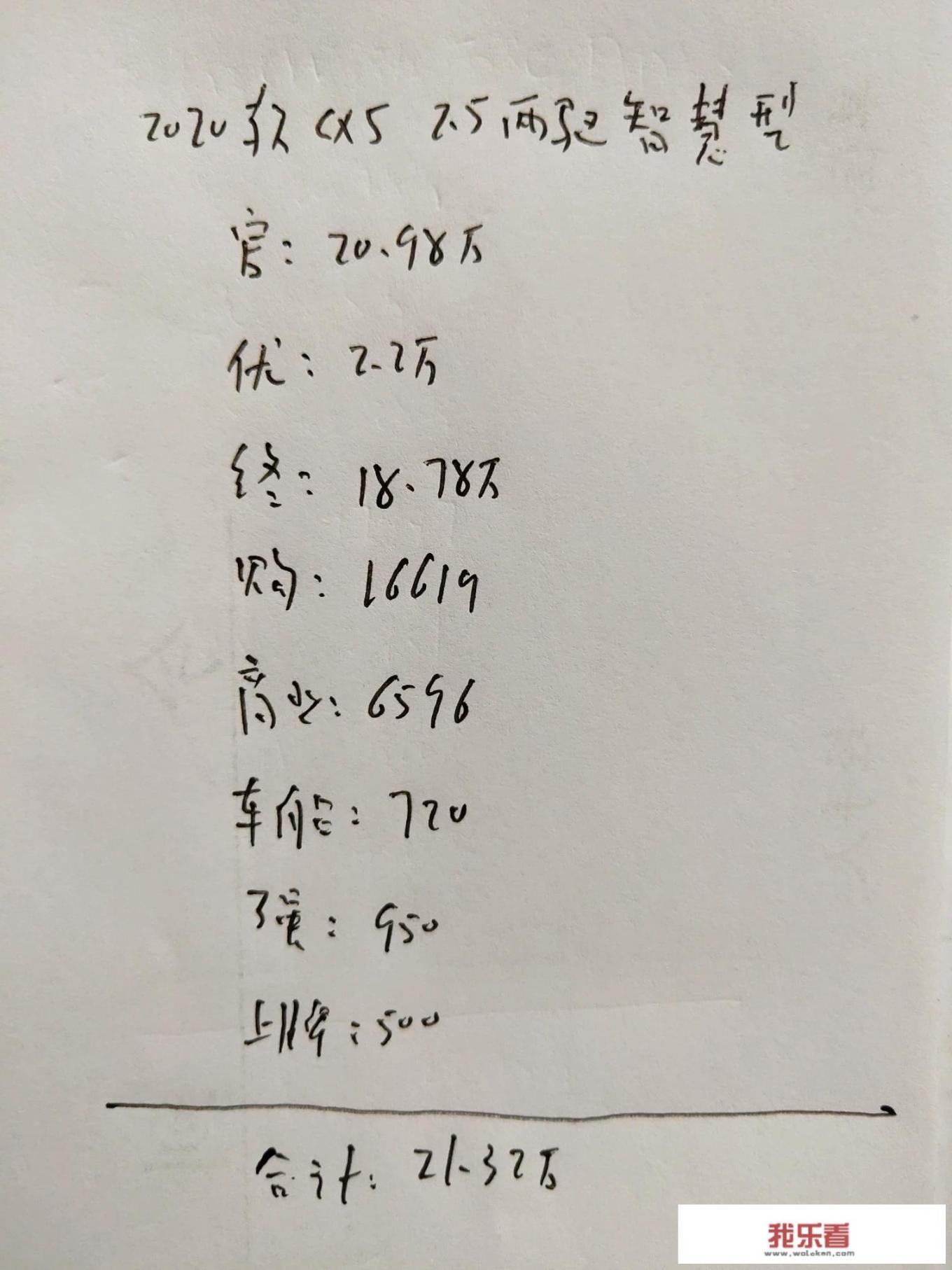2015款马自达cx5四驱2.0多钱？