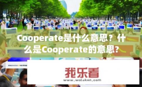 Cooperate是什么意思？什么是Cooperate的意思?