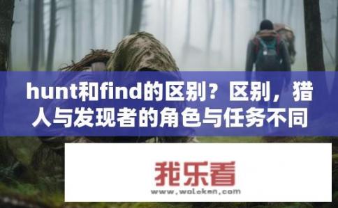 hunt和find的区别？区别，猎人与发现者的角色与任务不同——理解它们的适用场景与应用