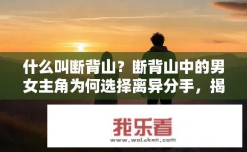 什么叫断背山？断背山中的男女主角为何选择离异分手，揭示其深层情感与价值观冲突?
