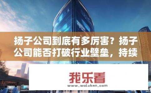 扬子公司到底有多厉害？扬子公司能否打破行业壁垒，持续创新领先？