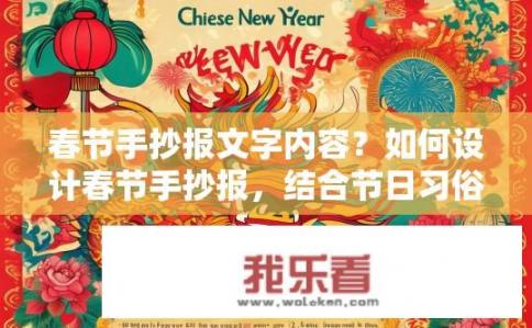 春节手抄报文字内容？如何设计春节手抄报，结合节日习俗元素制作有意义的文字内容？