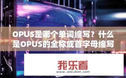 OPUS是哪个单词缩写？什么是OPUS的全称或首字母缩写？
