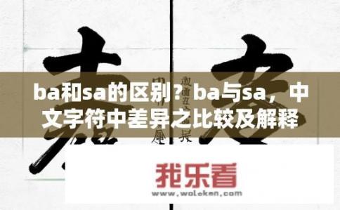 ba和sa的区别？ba与sa，中文字符中差异之比较及解释