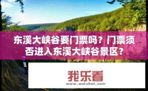 东溪大峡谷要门票吗？门票须否进入东溪大峡谷景区？