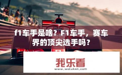 f1车手是啥？F1车手，赛车界的顶尖选手吗？