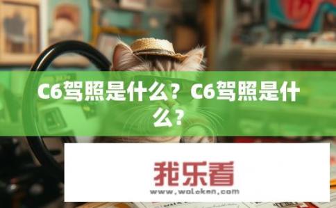 C6驾照是什么？C6驾照是什么？